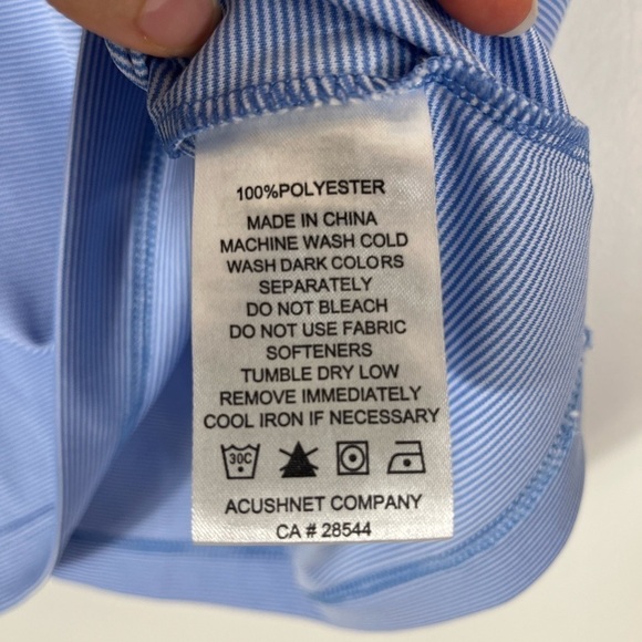 FOOTJOY Sleeveless Golf Polo Womens size medium Blue Stripe Golfing - Picture 7 of 9